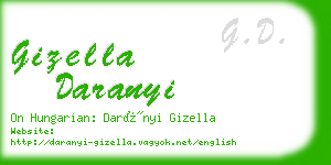 gizella daranyi business card